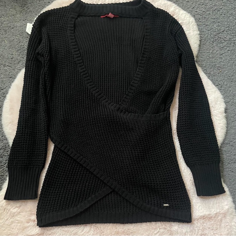 Guess Black V-Neck Women's Sweater